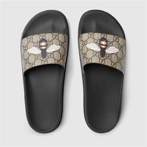 mens gucci slides with bee|gucci sliders pay later.